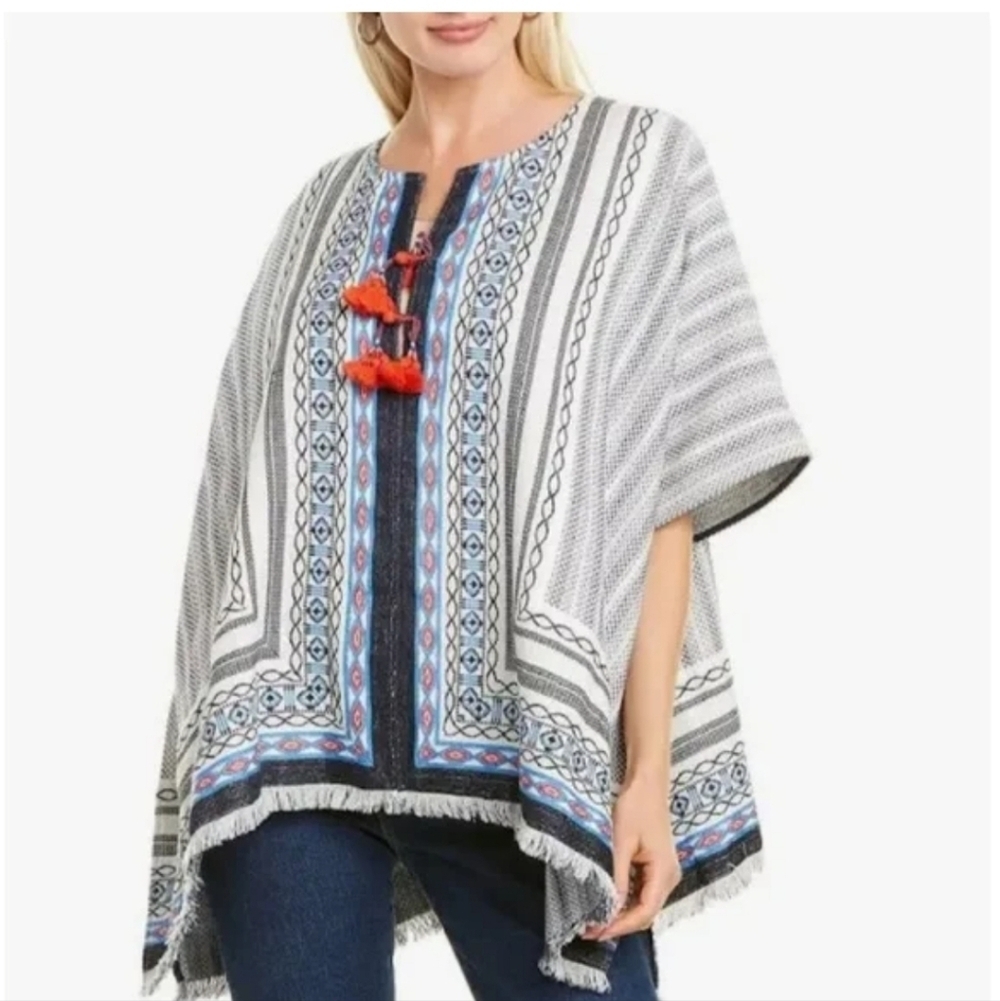 Tory Burch Blaire Embroidered Poncho